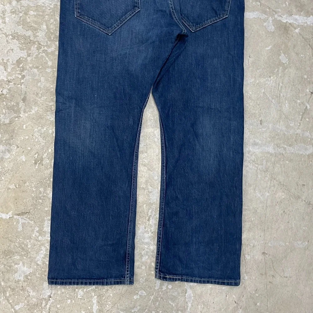 Levis Jeans Mens 38x28 Blue Pants 514 Slim Straight Work Dark Denim Tag‎ 38x30